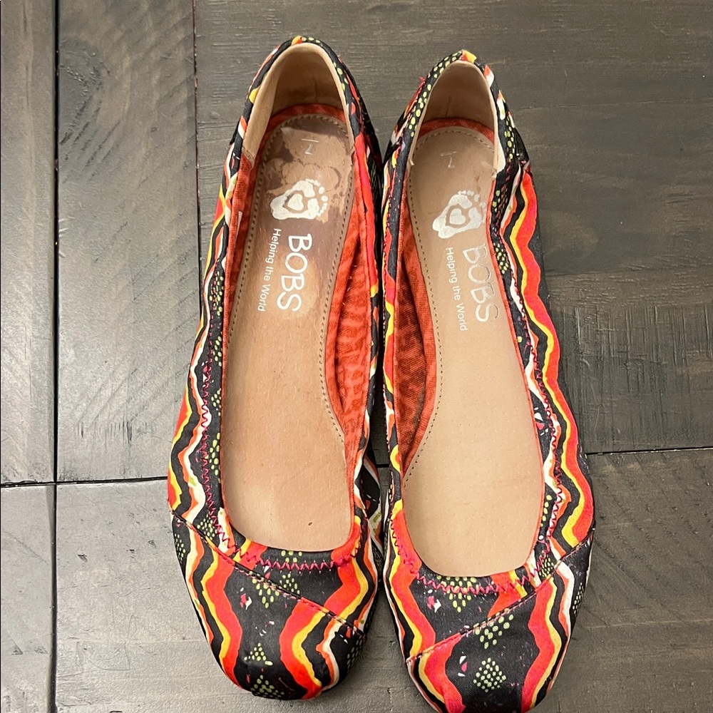 Skechers BOBS Women's Multicolor Zigzag Flats